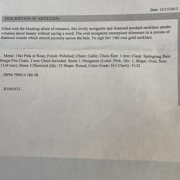 Morganite & Diamond 14kt Rose Gold Necklace - Picture 13 of 14